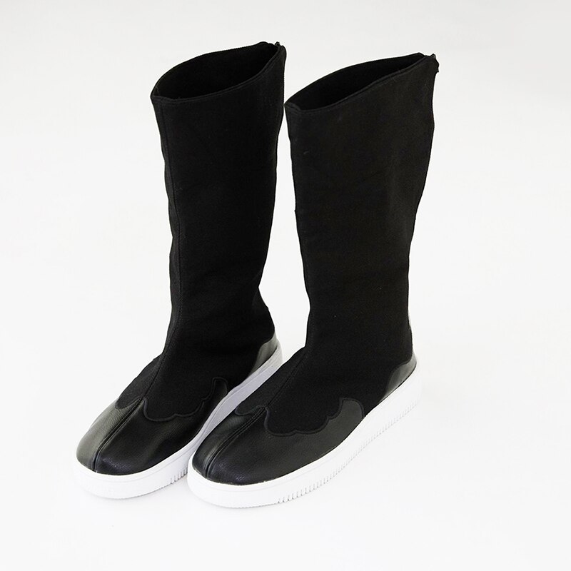 Botas de espadachín Retro Para hombre y mujer, zapatos altos de Kungfu, acolchados, con cremallera, calentador de pies, para Cosplay, color negro