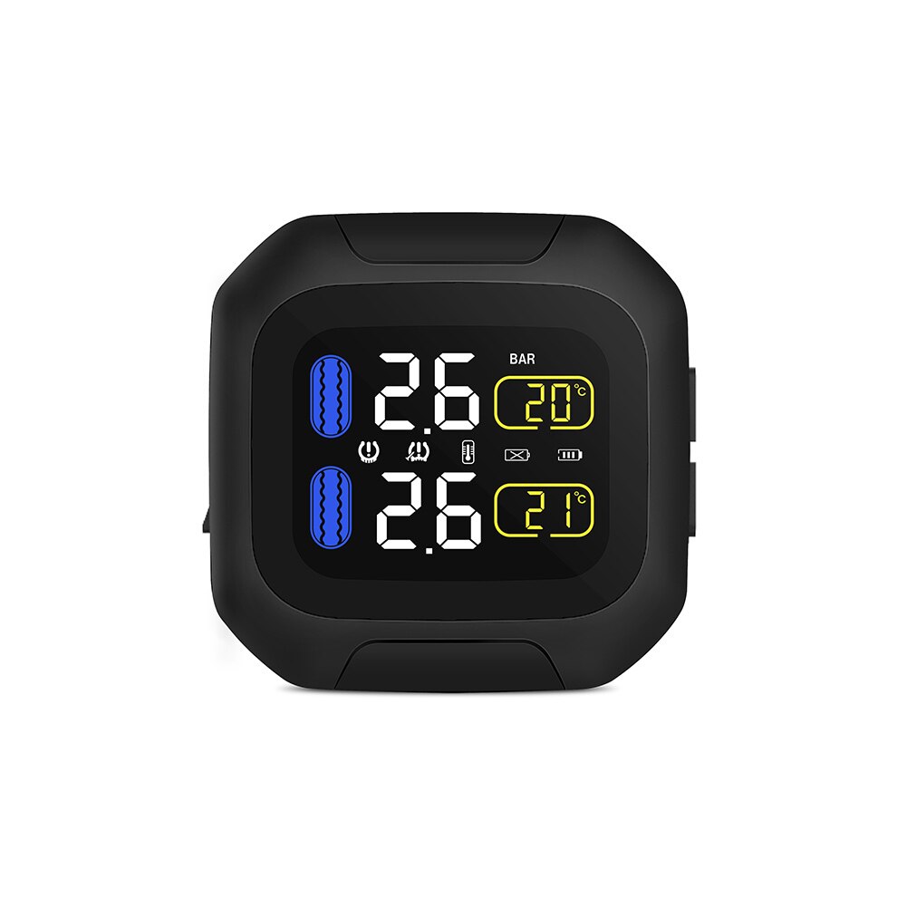 M3 Waterproof Motorcycle Real Time Tire Pressure Monitoring System TPMS Wireless LCD Display External Sensors