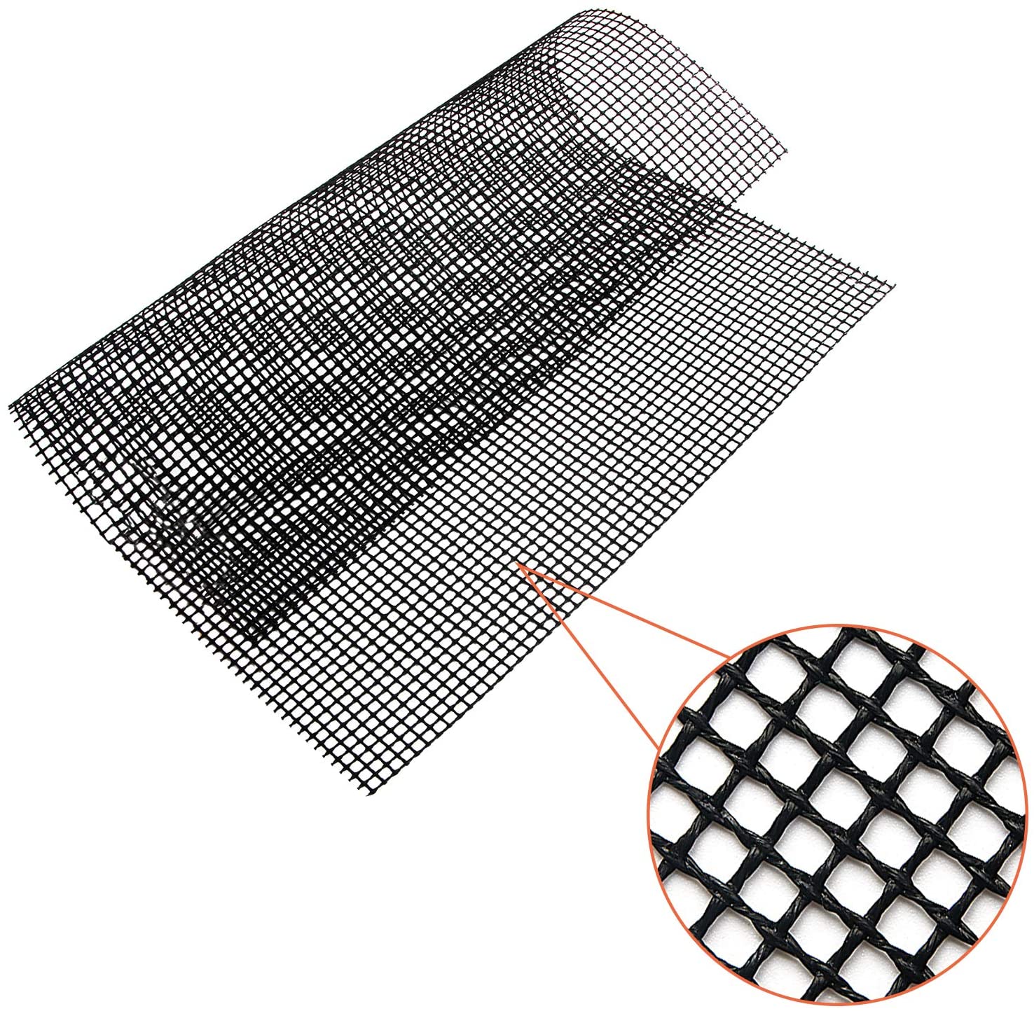 BBQ Grill Mat Non Stick Grill Mesh Mat Reusable Barbecue Baking Mats Grill Mat Mesh for Smoker Pellet Gas Charcoal Grill 33x40cm