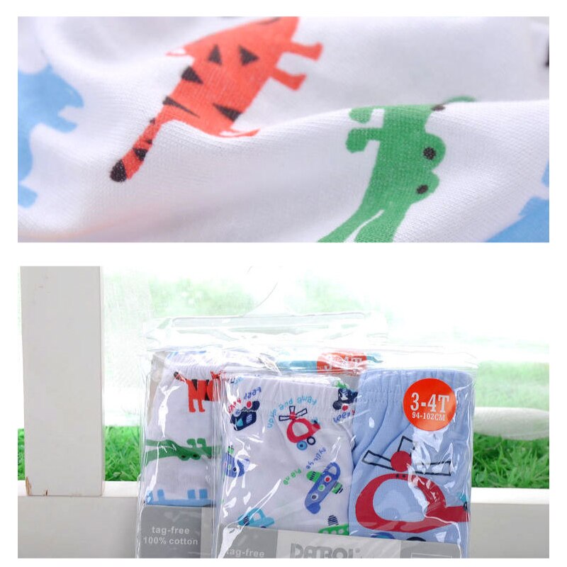 Calzoncillos bóxer de algodón 100% para niños, ropa interior de dibujos animados, 2 unids/lote