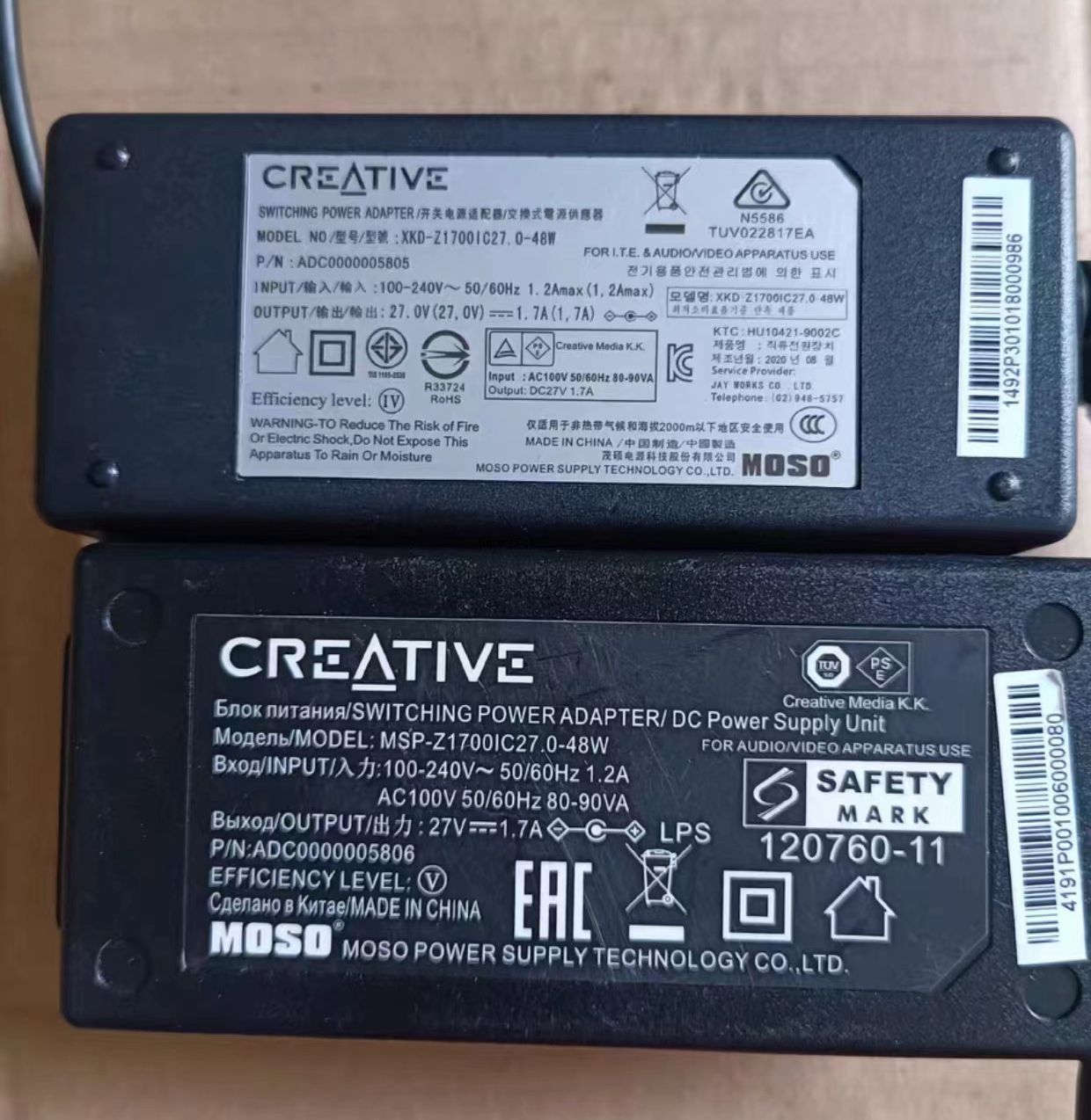 Original 27V 1.7A AC DC Adapter For T30 T40 T50 Speaker Transformer Switching Power Supply Charger