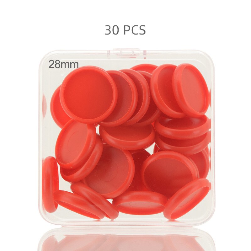 Fromthenon 30/50 st färgglada pärmar ringar svamp hål lös blad planerare ring bindning tillbehör anteckningsbok plast skivspänne: 28mm 30pc röda