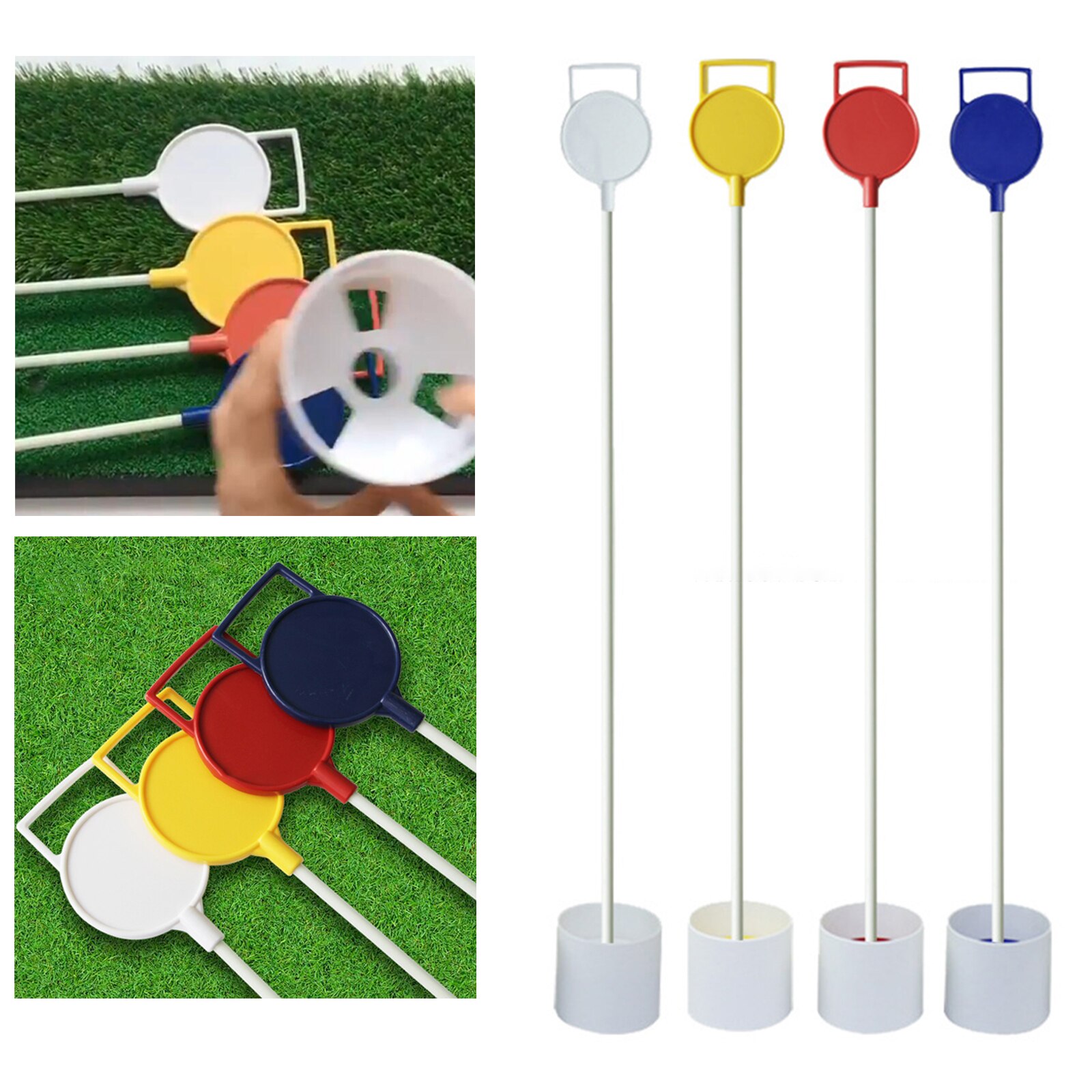 Portable Golf Flagstick Golf Practice Hole Cup Putting Green Flag Golf Pin Flagpole for Yard Garden Indoor Outdoor Golf Training