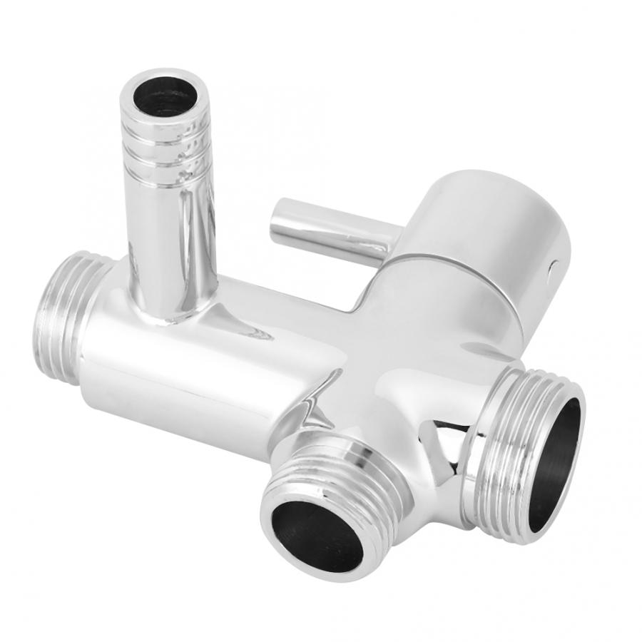thumbnail image 2 of Shower Head Diverter Valve, G1/2" Wall Mounted Round Copper Bathroom Shower Adapter With Base Accessories 3-Way Shower Splitter For Bathroom Shower 2 of 10