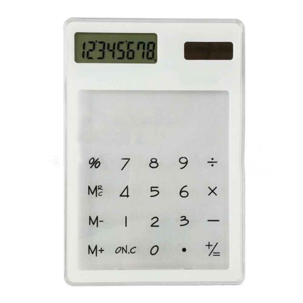 Ultra-thin Handheld Transparent Scientific Calculator Cute Pocket Calculator Solar Calculators Scientific for School Meeting