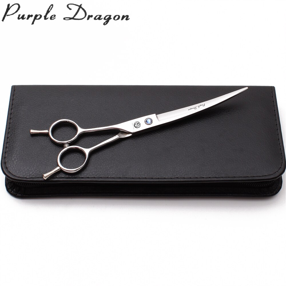 Linker 7.0 "JP Roestvrij Paarse Draak Shiny Animal Scharen Rechte Schaar Dunner Schaar Gebogen Schaar Huisdier Schaar z3006
