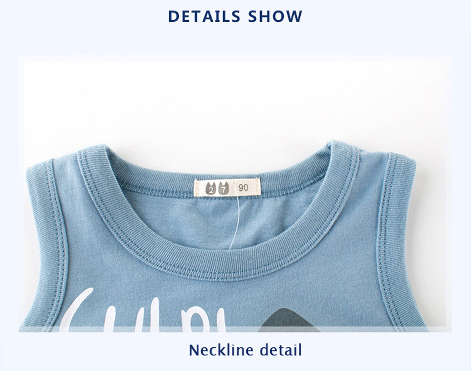 Peuter Baby Zomer Katoen Cartoon Vest Shark Afdrukken Jongens Mouwloze Kleding