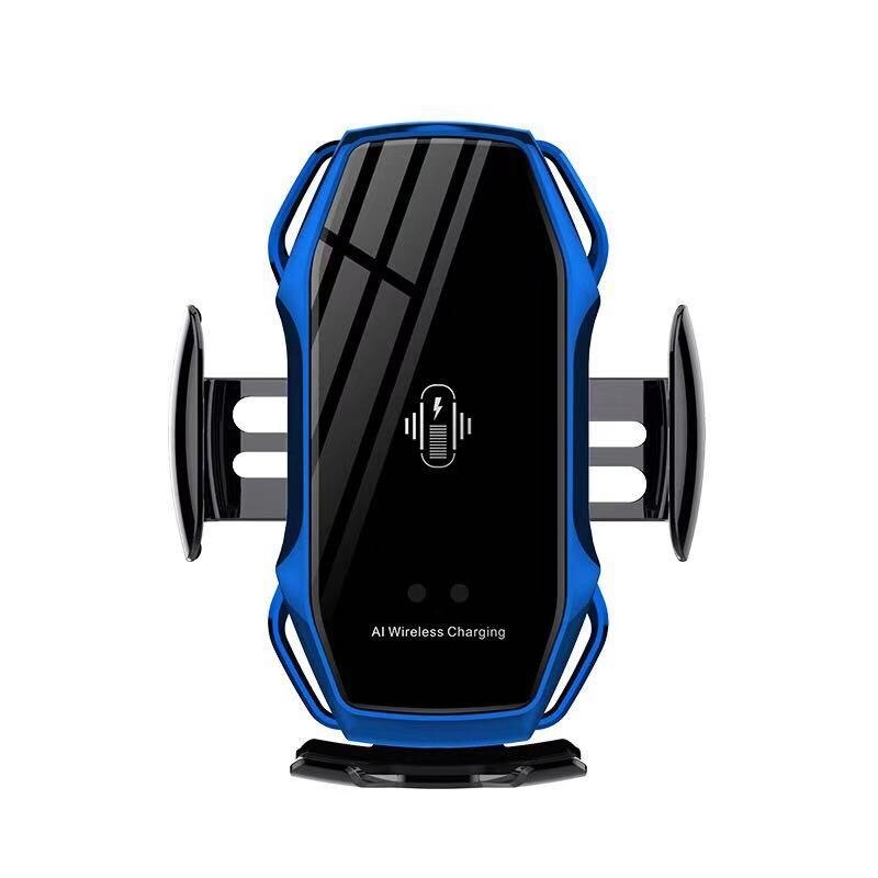 Supporto Del Telefono dell'automobile Senza Fili Caricabatterie Universale Smart Phone Supporto Dell'automobile Per il iPhone 11 di Lusso Senza Fili di Ricarica Veloce Del Supporto di Ricarica: Blue