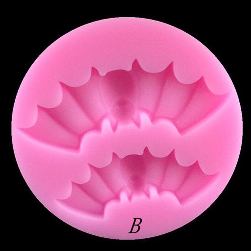 gotisch Halloween bilden Fondant Kuchen Silikon bilden Skelett Spinne Kürbis Eule Fledermaus Schokolade Tonne Süßigkeiten Formen Küche Backen: B