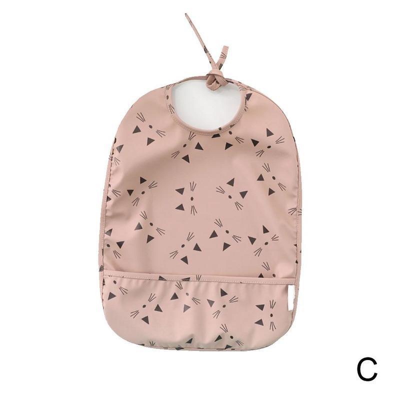 Voeden Tekening Schort Waterdichte Verstelbare Leuke Print Pocket Met Slabbetjes Bib Kinderen Spullen Baby Mouwloze Baby Meubi: C Cat