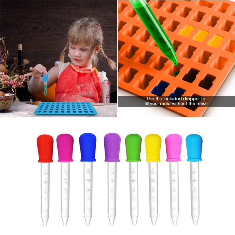 1/6/8/10 Stck Baby Tropfer Medizin Zubringer Art Medizin Gerät Silikon Pipette Flüssigkeit Lebensmittel Tropfer Kleinkind Utensilien 5ML