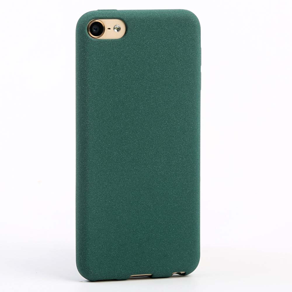 2-in-1 Soft Protective Shell Skin Case Cover for Apple iPod Touch 7 7th 6 6th 5 Tempered Glass Screen Protector: Champagne