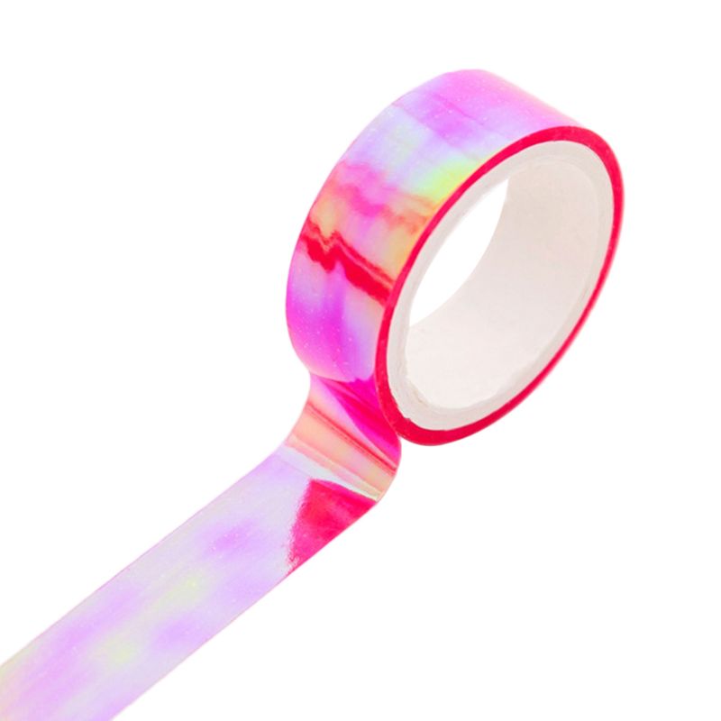Glitter Regenboog Washi Tape Briefpapier Scrapbooking Decoratieve Plakband Diy Masking Tape: Roze