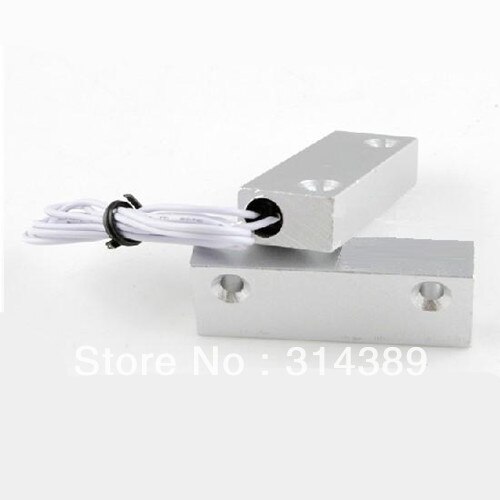 2pcs Wired normal closed Aluminum door Magnetic Sensor,rolling door detector,magnetic contact for Rolling shutter