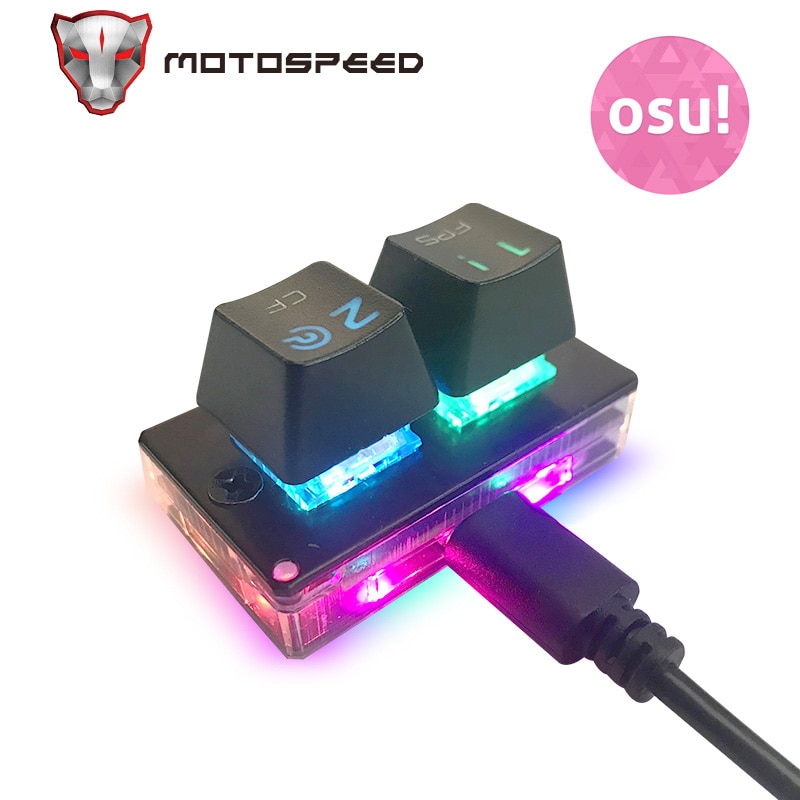 Motospeed K2 Mechanical Keyboard OSU Gaming Keyboards Swap Portable Mini Keypad RGB Backlight Detachable Keycap