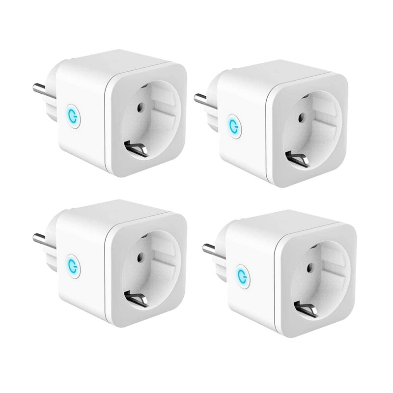 Smart Wifi Power Plug with Power Monitor Smart Home Wifi Wireless Socket Outlet Electrical Equipment Supplies Electrical Sockets: 4 PCS