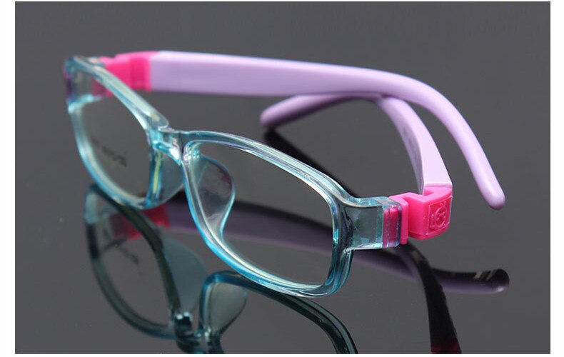 Lunettes à monture Flexible pour enfants, verre optique TR, pliable, sans vis, 8817: C4