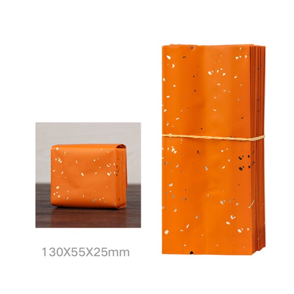 200 stk 8-15g ren aluminiumsfolie tepose mad kaffe emballage pose varmeforseglede opbevaringsposer: Orange