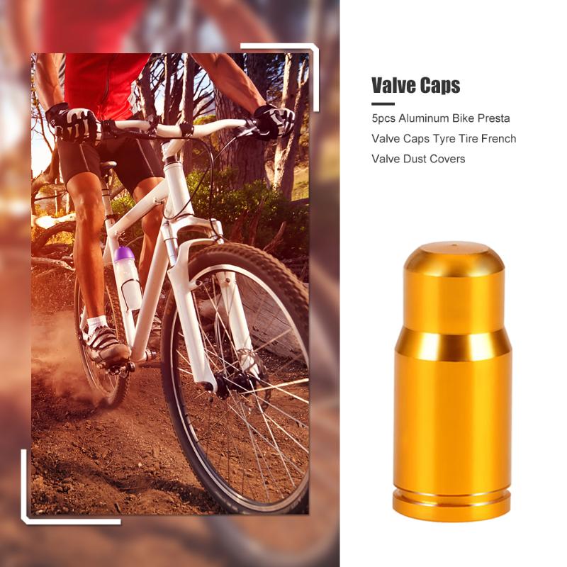 5 uds. Cubierta de polvo de válvula de Presta de bicicleta de aluminio tapones de neumáticos tapones valvula presta