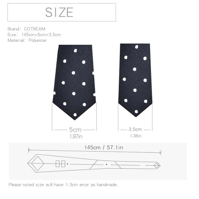 1 unidad, corbata de 5cm de estilo coreano británico, corbata delgada, estrecha, informal, a rayas de puntos, , discoteca, Pub para hombres, mujeres, novio, camarero, camarera