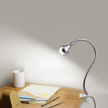 1 W Flexibele LED tafellamp USB LED bureaulamp Bed Studie Leesboek lights Met Houder Clip 360 graden buigen Verstelbare