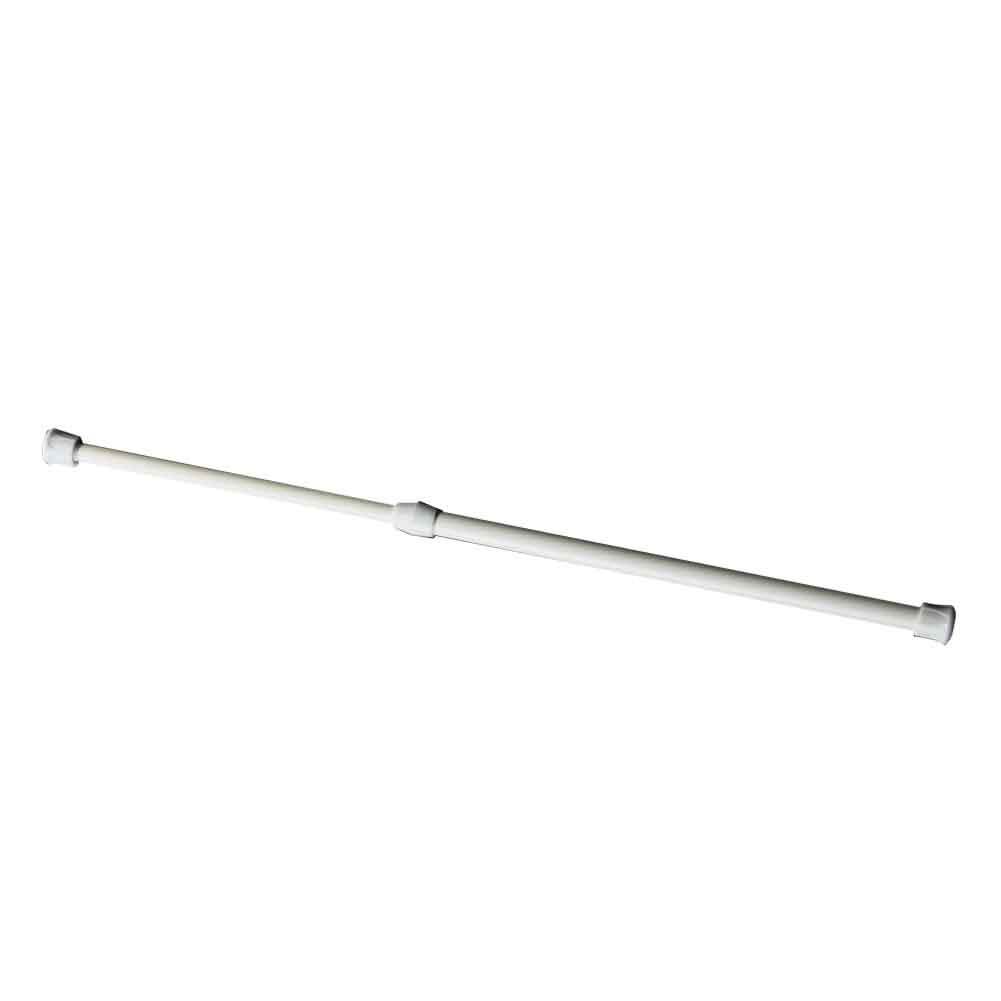 Barra de cortina de ducha redonda de , poste telescópico de tensión extensible de gasa ajustable, 55-90cm