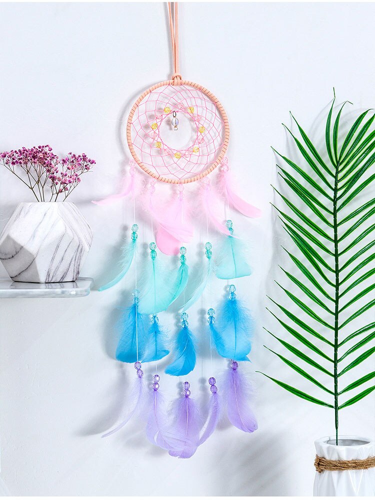 Dream Catcher Windbell Anhänger Mädchen Zimmer Dekoration Schlafzimmer Fensterbank Anhänger kinder Wand Anhänger: B1 - No lamp