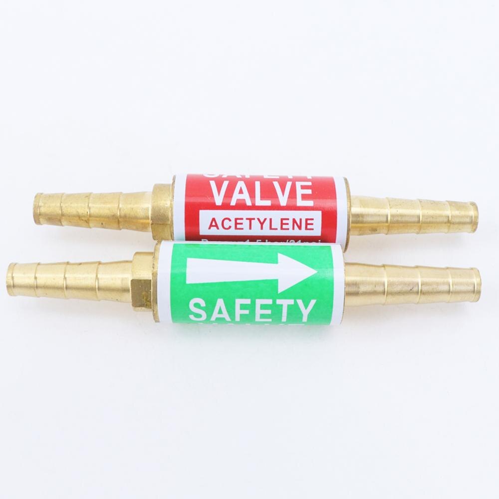 Flashback Arrestor 1pair Oxygen Acetylene Fuel Safety Valve 8mm/0.31" or 6mm/0.24" Hose Flame Busterfor Welding Cutting Torch