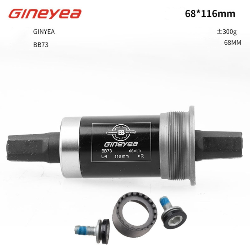 GINEYEA – support de pédalier carré BB73 pour vtt 68mm, roulement BB: BB73-116mm