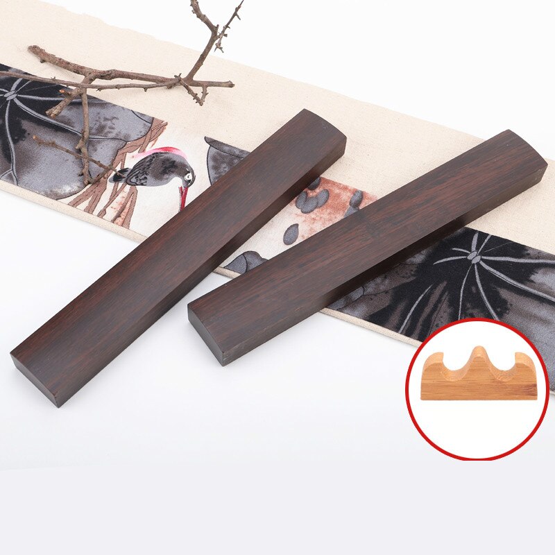Chinese Houten Sculptuur Paperweights 2Pcs Brush Pen Schilderen Paperweights Multi-Size Pisa Papeles Palissander Papier Drukken Prop