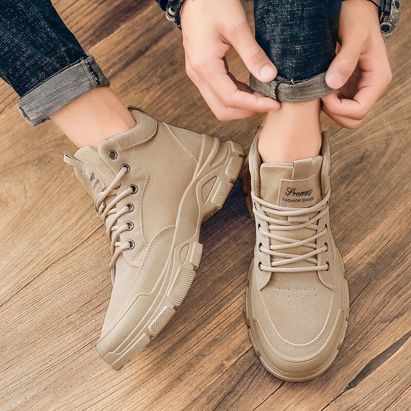 Martin boots men retro motorcycle boots autumn Nubuck leather ankle boots Platform winter Hard-Wearing Joker simple boots