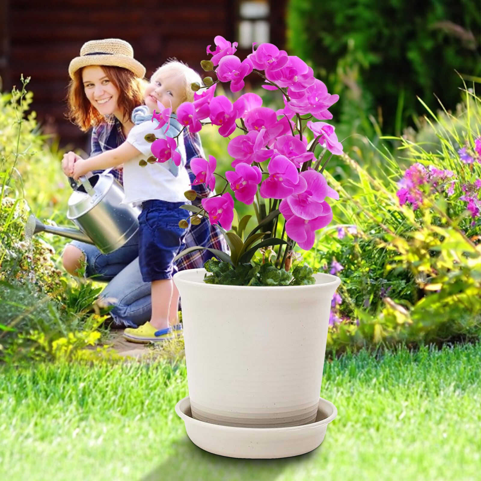 25 # Draagbare Bloempot Balkon Tuin Bloempot Muur Bloem Trog Thuis Pot Plant Houder Huis Tuin Balkon Decoratie: C