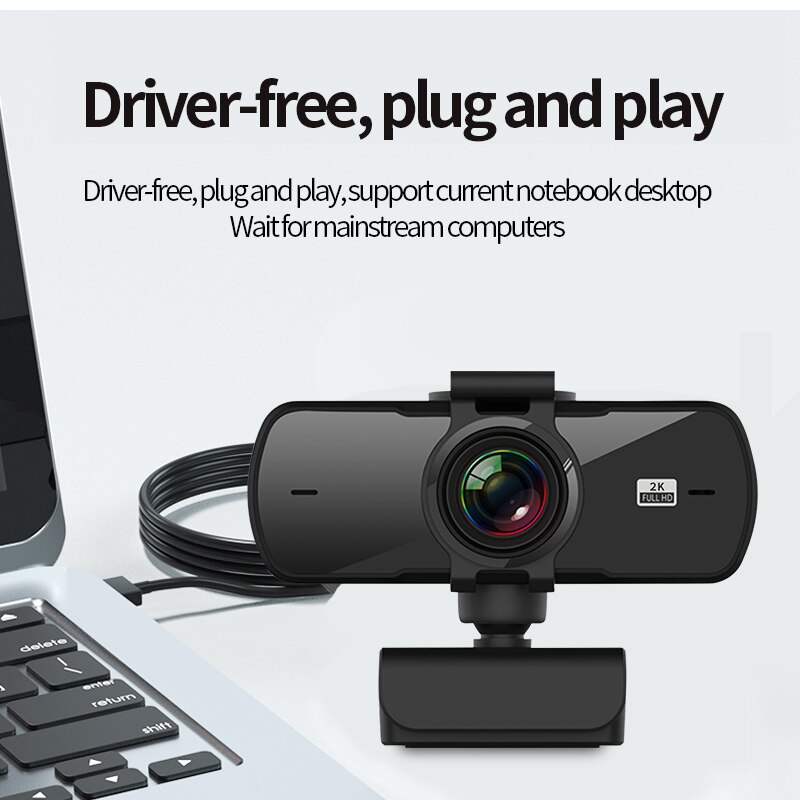 Web Camera Full Hd 2K 2040*1080P Webcam Computer Camera Met Microfoon Webcam Voor Live-uitzending video Bellen Conferentie Werk