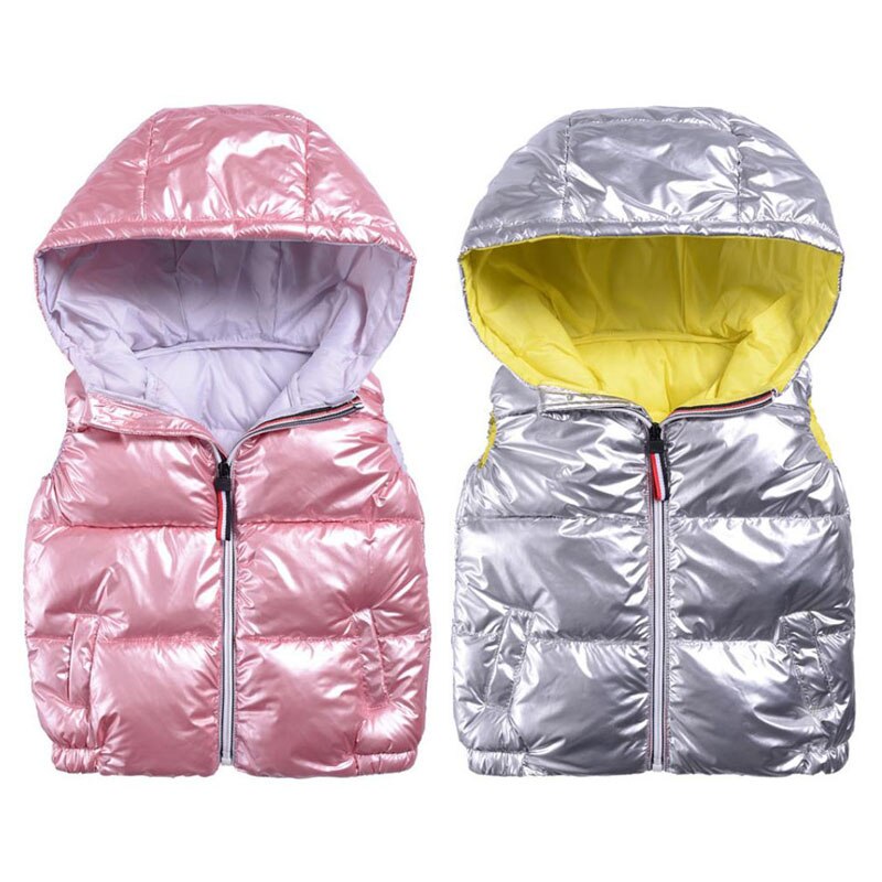 Art Weste freundlicher Oberbekleidung Winter Mäntel freundlicher Kleidung Warme Mit Kapuze Baumwolle Baby Jungen Mädchen Weste Für ändern 3-10 jahre alt