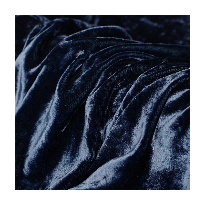 Silk velvet, starry sky, blue and gray, mulberry silk, dress and dress for women: Default Title