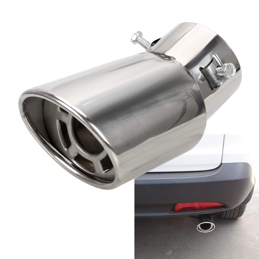 1PCS Car Exhaust Tail Pipe Stainless Steel Universal Tail Muffler Car Exhaust Muffler Round Car Accessories