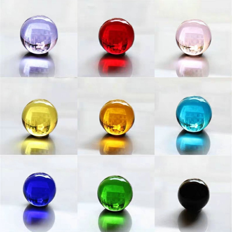 30mm farverige krystalkugler fotografisk ornament magisk glaskugle til souvenir hjemmedekoration