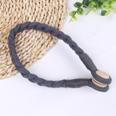 Magnetische gordijnhouderclip, touwriem, tiebacks met gesp, gordijnaccessoires, 1 st: Donkergrijs