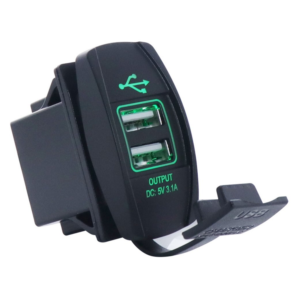 Auto Car Universal 5V 3.1A Dual USB Power Adapter Socket Charger with LED Light for Mobile Phone Tablet Navigator