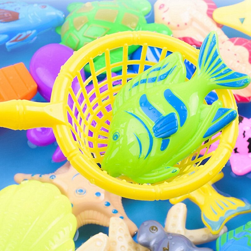 40 Stks/set Kinderen Netic Vissen Ouder-kind Interactief Speelgoed & 1Set Zand En Water Tafel Set Met deksel Deksel