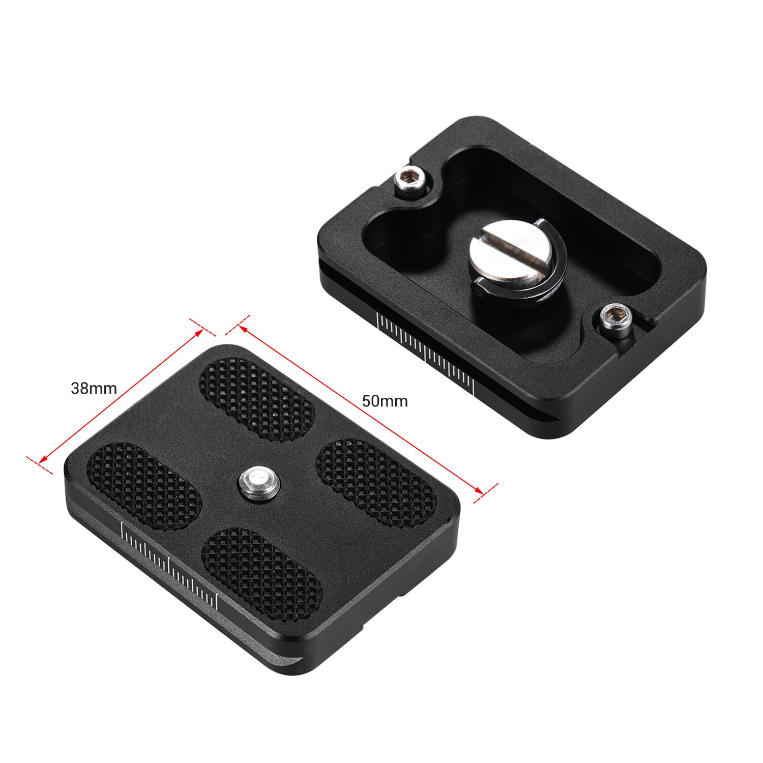 Quick Release Plate Aluminum Alloy with 1/4 Inch & 3/8 Inch Screws Compatibel with Manfrotto 501HDV/701HDV/503HDV/577/519/561/Q5