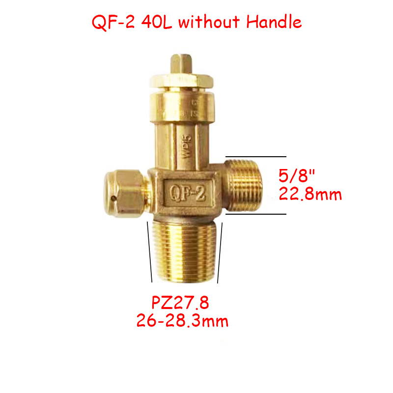 4L 40L Oxygen Valve QF-2 PZ19.2 PZ27.8 QF-2C PX-32A Argon Gas Cylinders Nozzle Steel Cylinder Head Cut-off Valve: Brown
