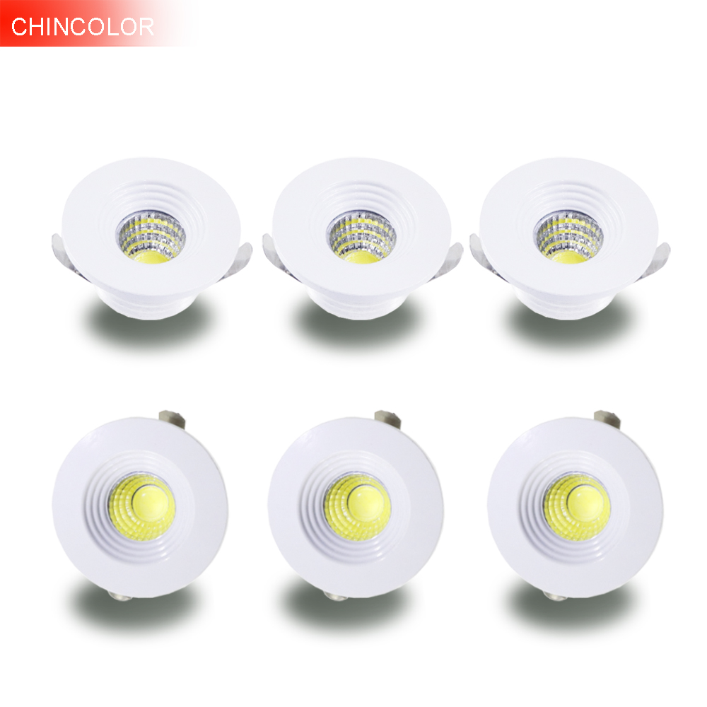 6 PCS COB Led spotlight Mini Led Spot Light Kast Verlichting Plafondlamp 3 W Kast Room Decor Aluminium Warm wit JQ