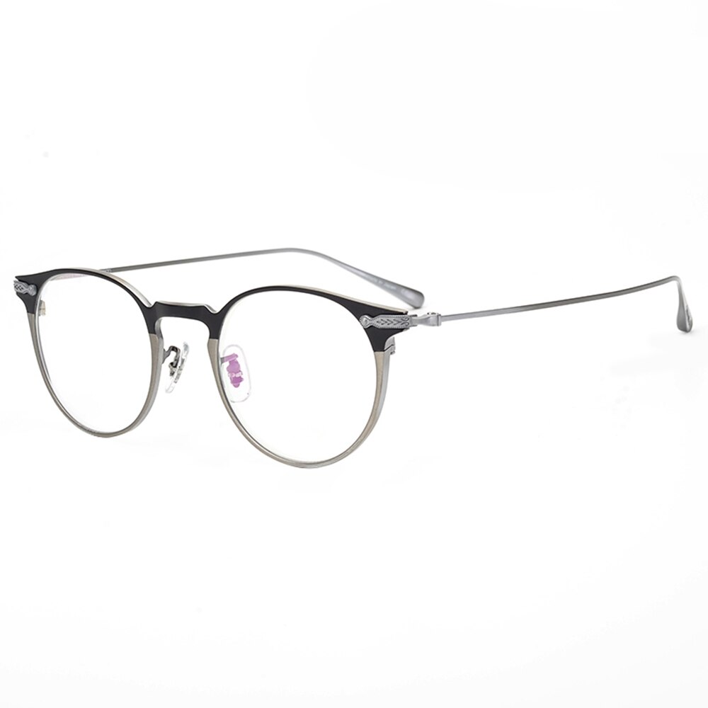 Titanium Glasses Frame Men OV1181 Retro Frame Brand Eye Myopia Prescription Glasses Frames for Men Round Glasses