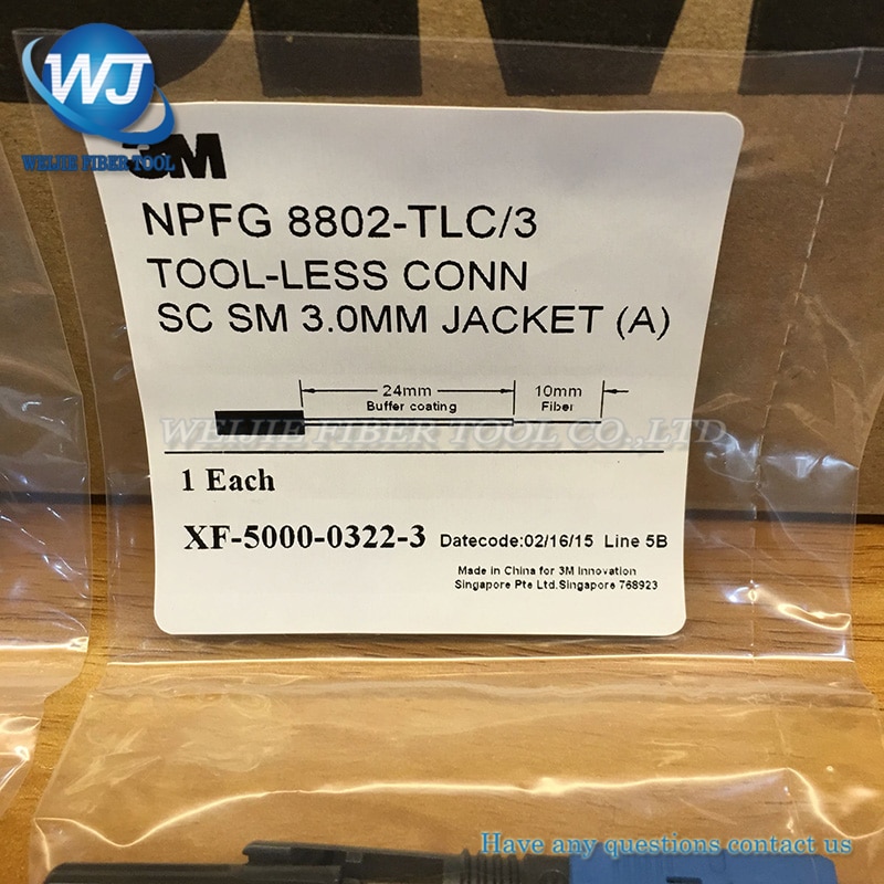 10 Stks/partij 3 M 8802 Glasvezel Fast Connector/FTTH Snelle Connector3M NPFG 8802-TLC/3 SC fiber snelle connectors