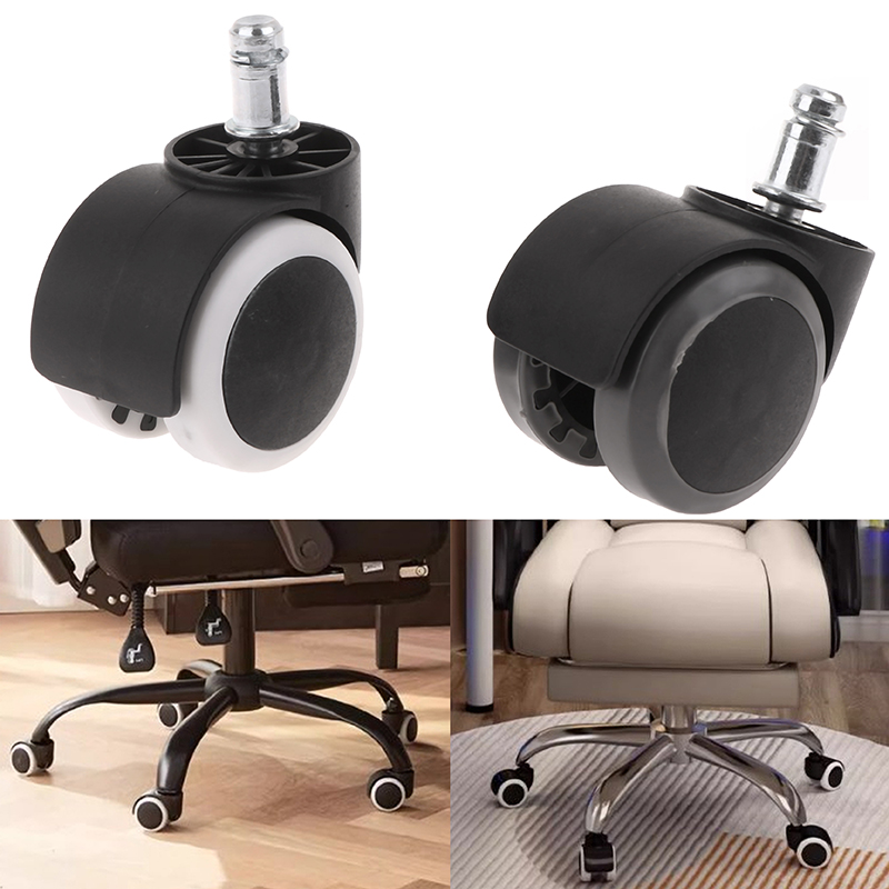 Rueda giratoria Universal de repuesto para silla de Gaming, accesorio para silla de oficina, rodillos, herrajes para muebles, color negro, 1/5 piezas, 2 pulgadas