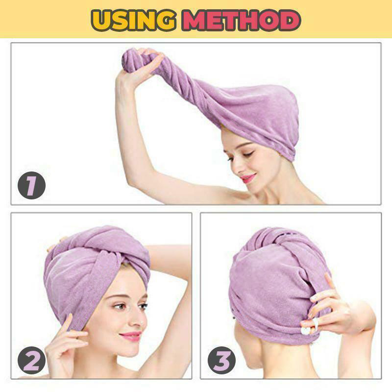 Sèche cheveux serviette bouchon Super absorbant microfibre doux séchage rapide Turban bain douche tête serviette KSI999