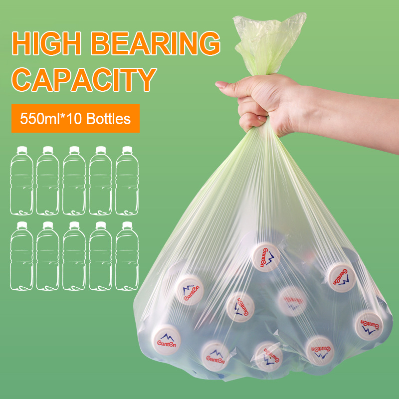 100pcs Biodegradable Garbage Bags Strong Compostable Trash Bags Wastebasket Liners for Kitchen Bathroom Office Use