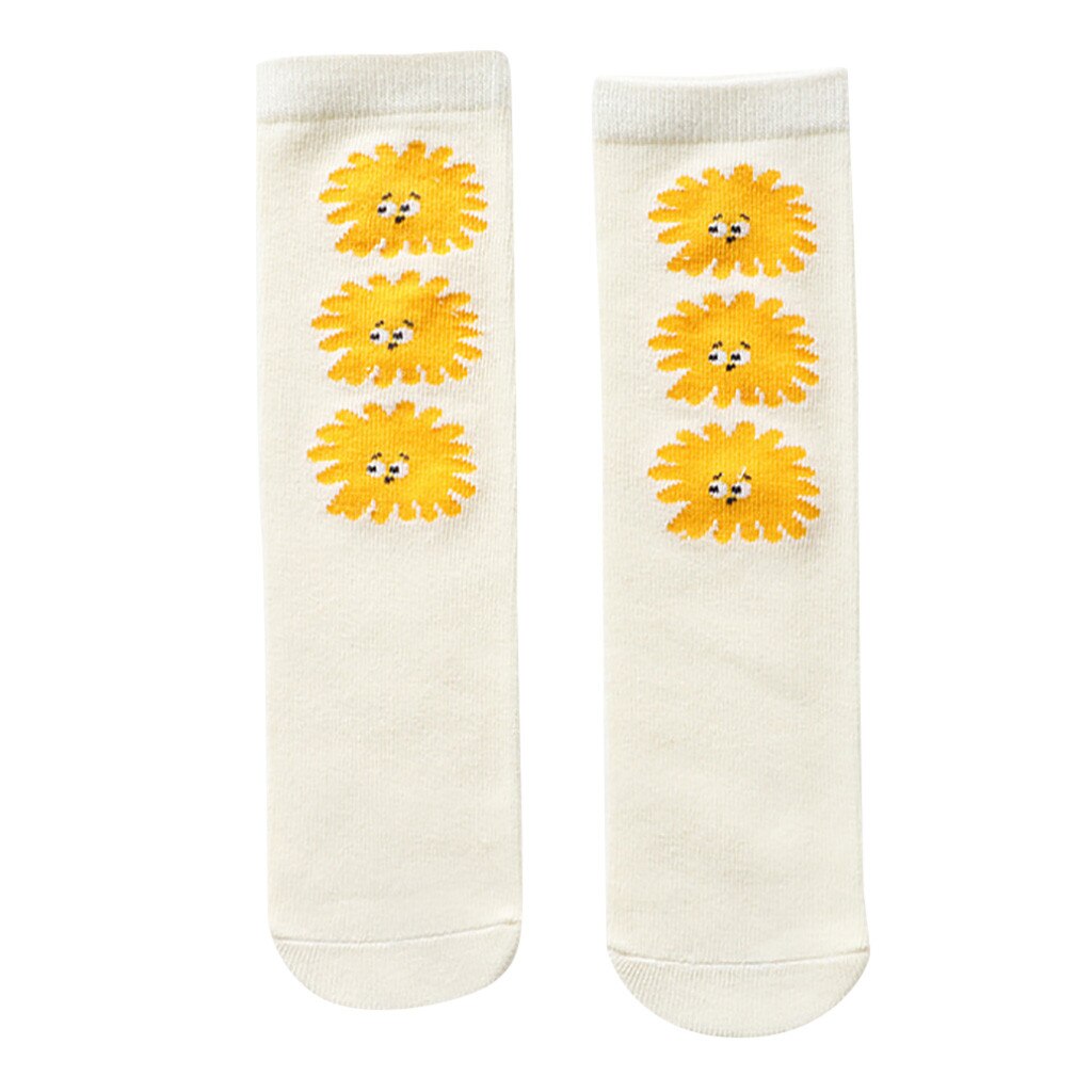 Kleinkind Lange Socken Karikatur Strümpfe Baby Nicht-Unterhose Socken Karikatur Tiere freundlicher Socke Kniehohe Baumwolle freundlicher Mädchen socken: weiß