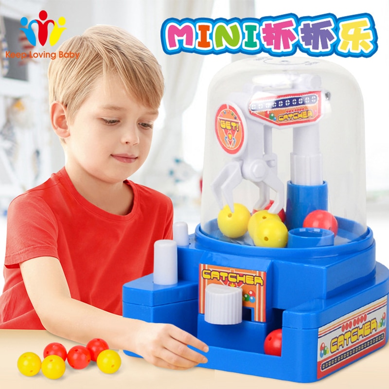 Manual Small Catching Ball Machine Children's Educational Parent-child Interaction Small Catching Music Toy Mini Candy Grabber